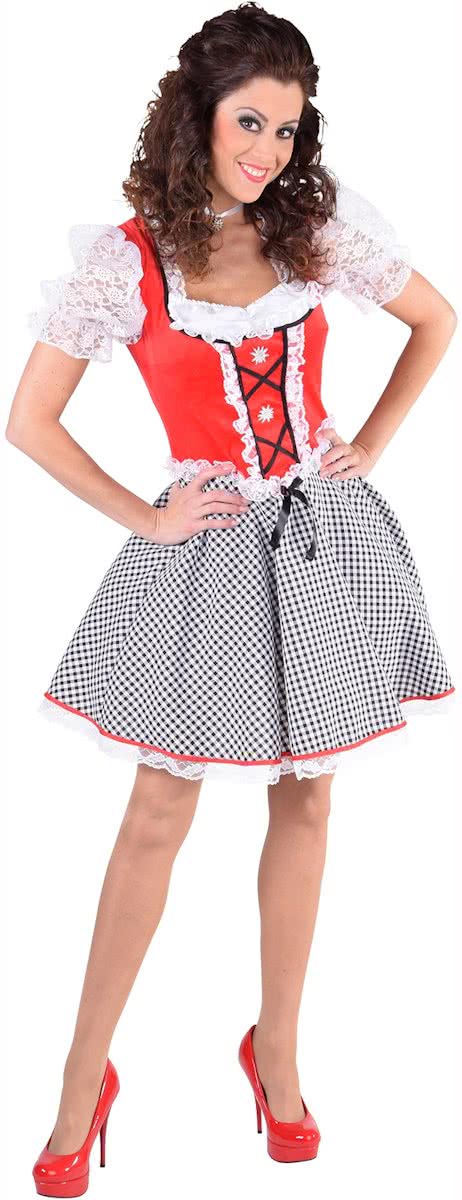 Oktoberfest Dirndl Nicky rood | Verkleedkleding dames maat XL (46/48)